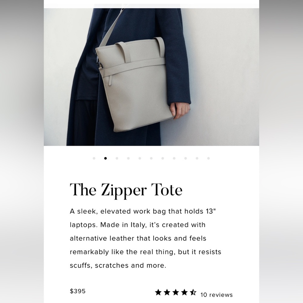 {{von holzhausen)) The Zipper Tote in Green - Picture 4 of 10